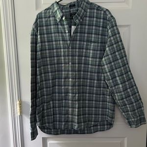 Men’s J.Crew slim flex Oxford XL green/blue plaid